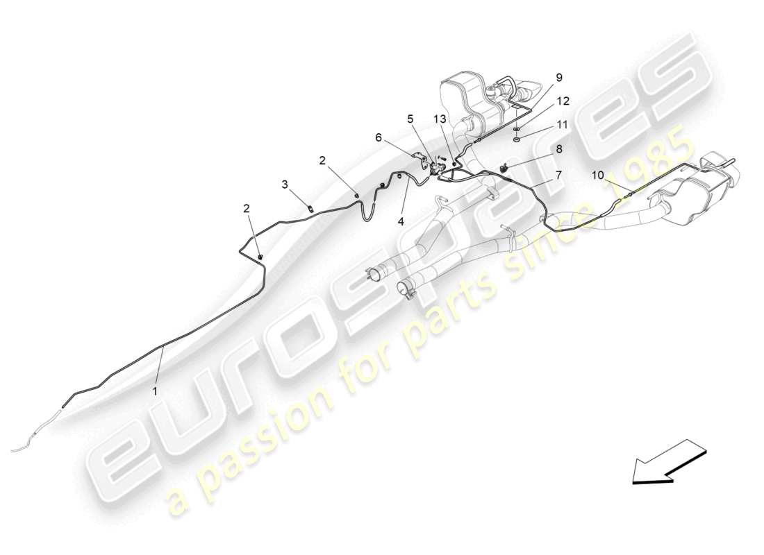 maserati ghibli (2016) zusatzluftsystem teilediagramm