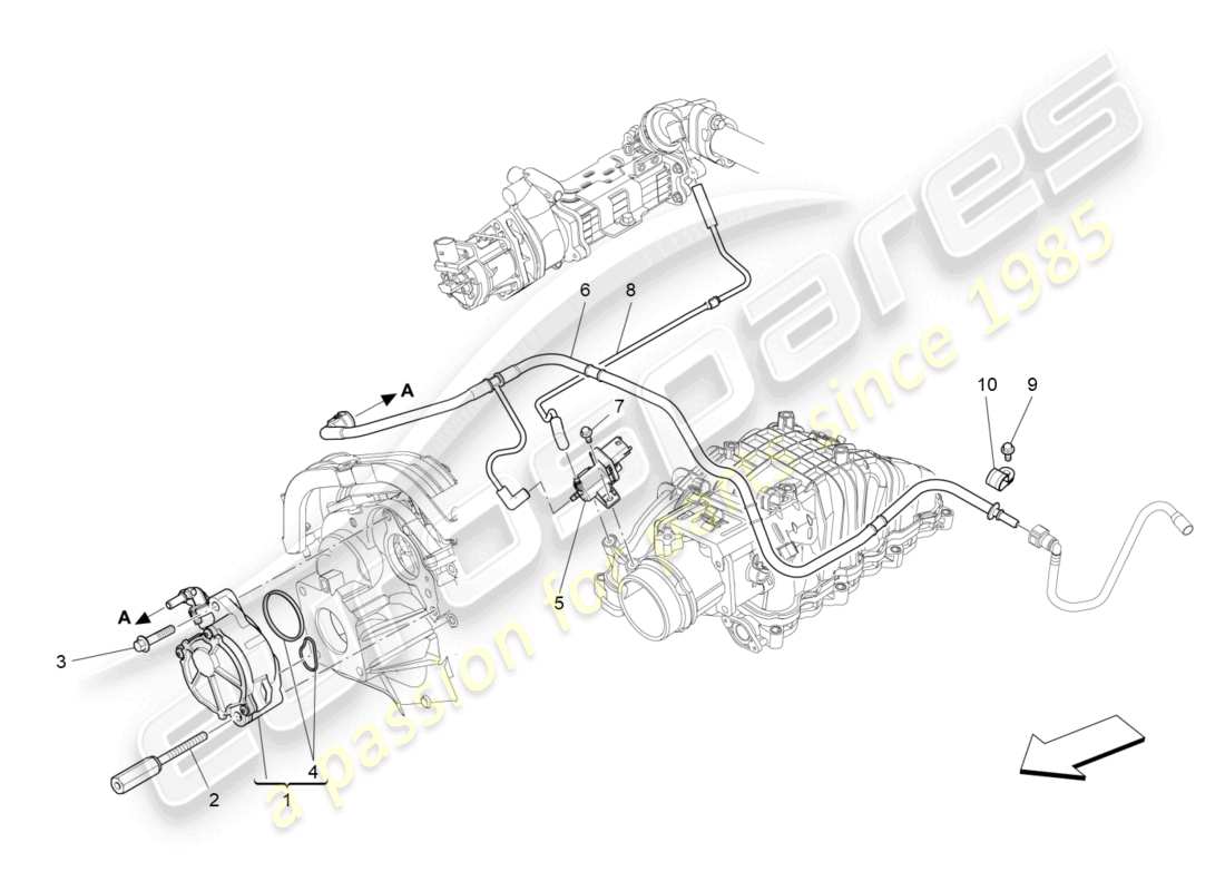 maserati levante (2017) zusatzluftsystem teilediagramm