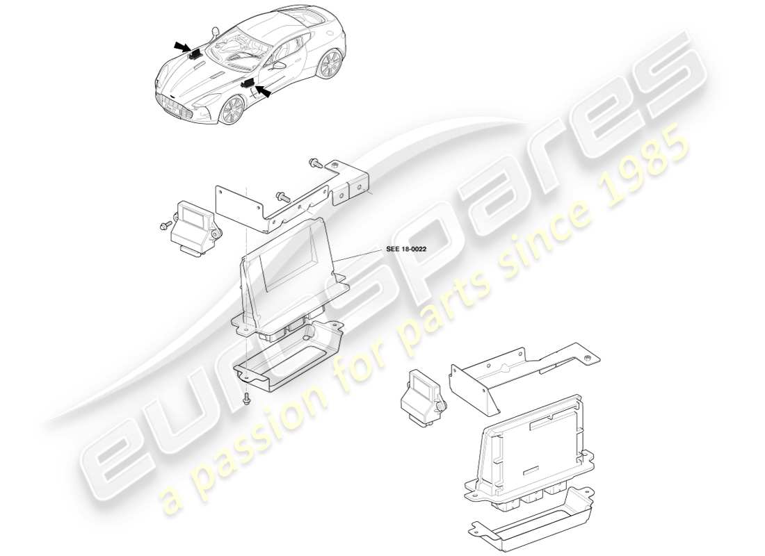 aston martin one-77 (2011) elektronische motorsteuerung teilediagramm