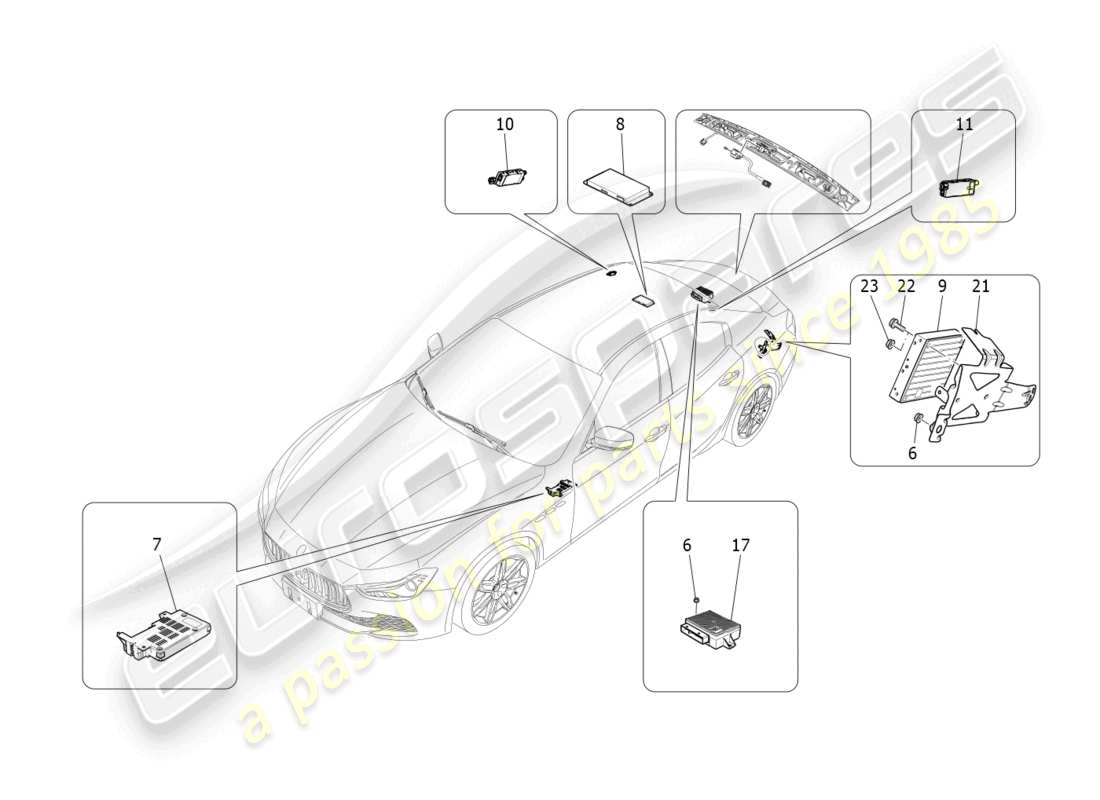 maserati ghibli (2014) it-system-teilediagramm