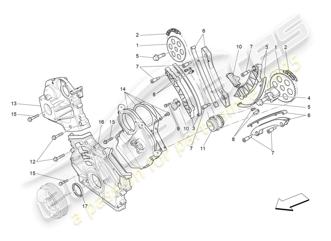 maserati ghibli (2015) timing-teilediagramm