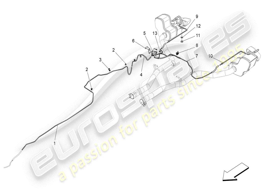 maserati ghibli (2021) zusatzluftsystem teilediagramm