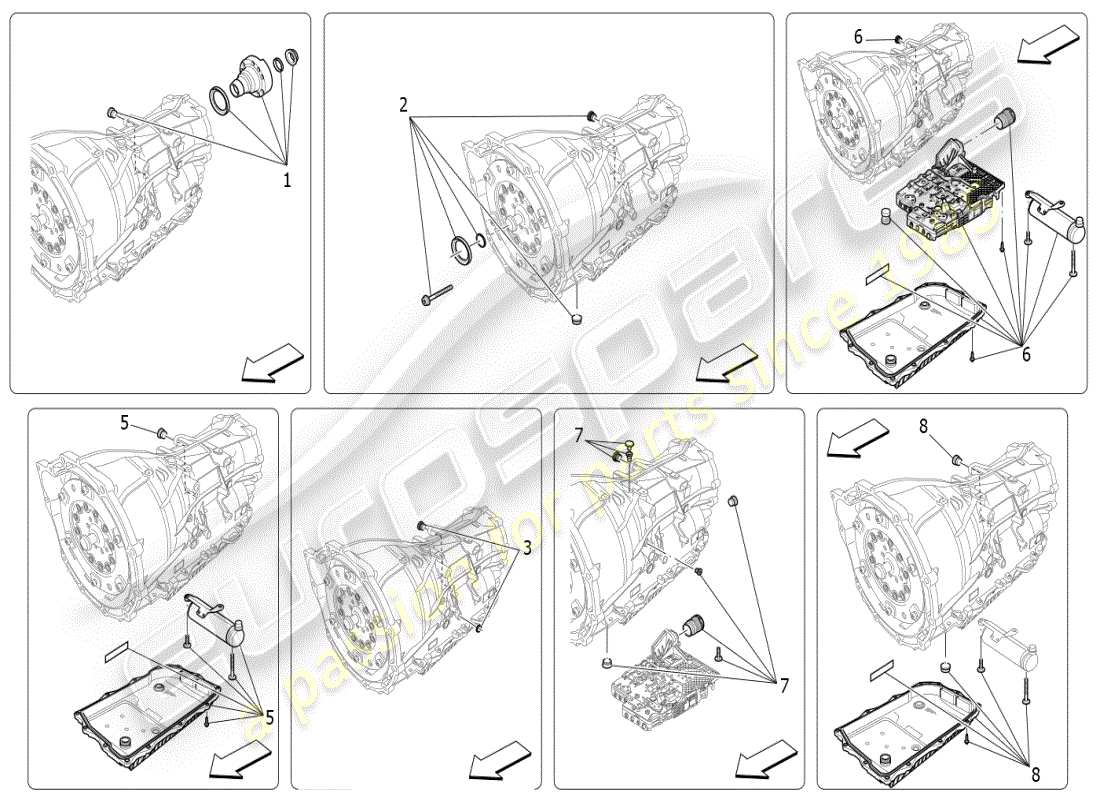 maserati ghibli (2021) getriebegehäuse ersatzteildiagramm