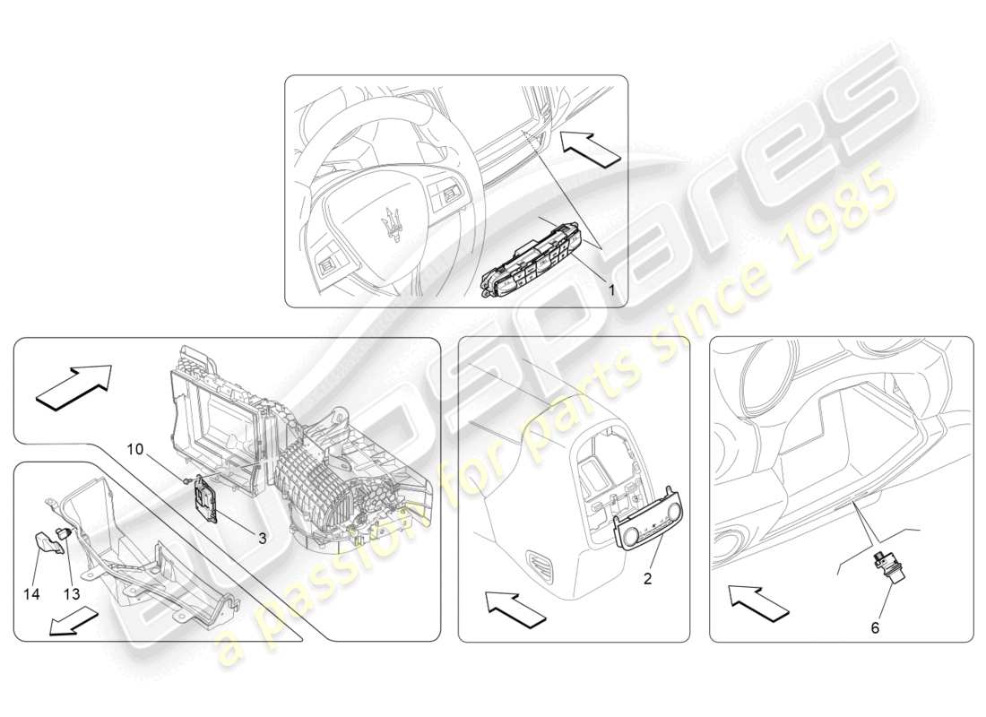 eine teilezeichnung aus dem maserati levante (2020) teilekatalog