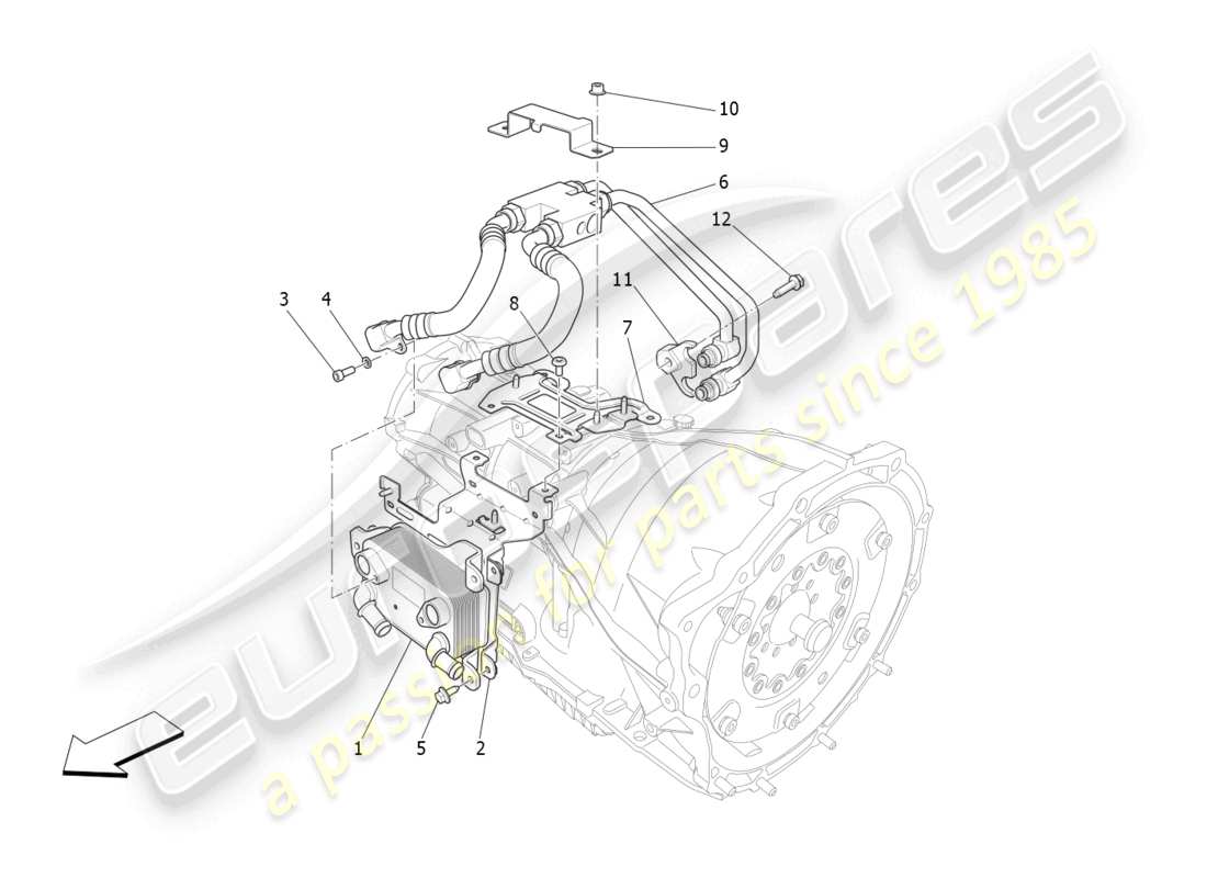 maserati levante gt (2022) schmierung und getriebeölkühlung teilediagramm