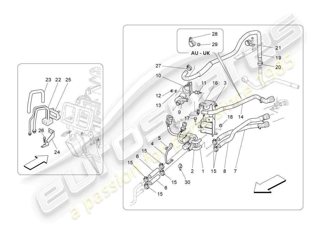 eine teilezeichnung aus dem maserati grancabrio mc (2013) teilekatalog