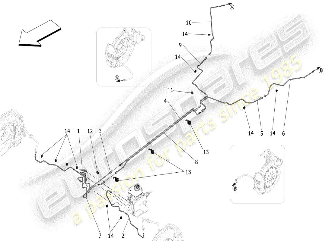 maserati mc20 (2024) linien teilediagramm