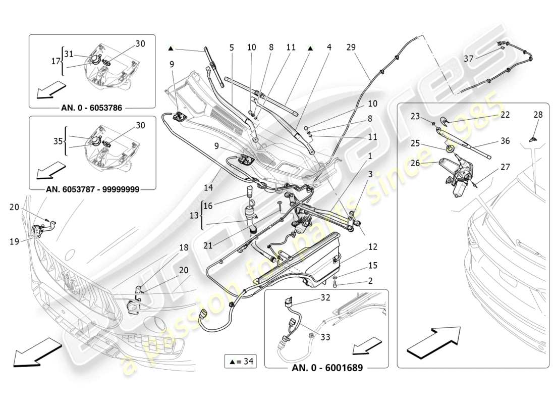 eine teilezeichnung aus dem maserati levante modena (2022) teilekatalog