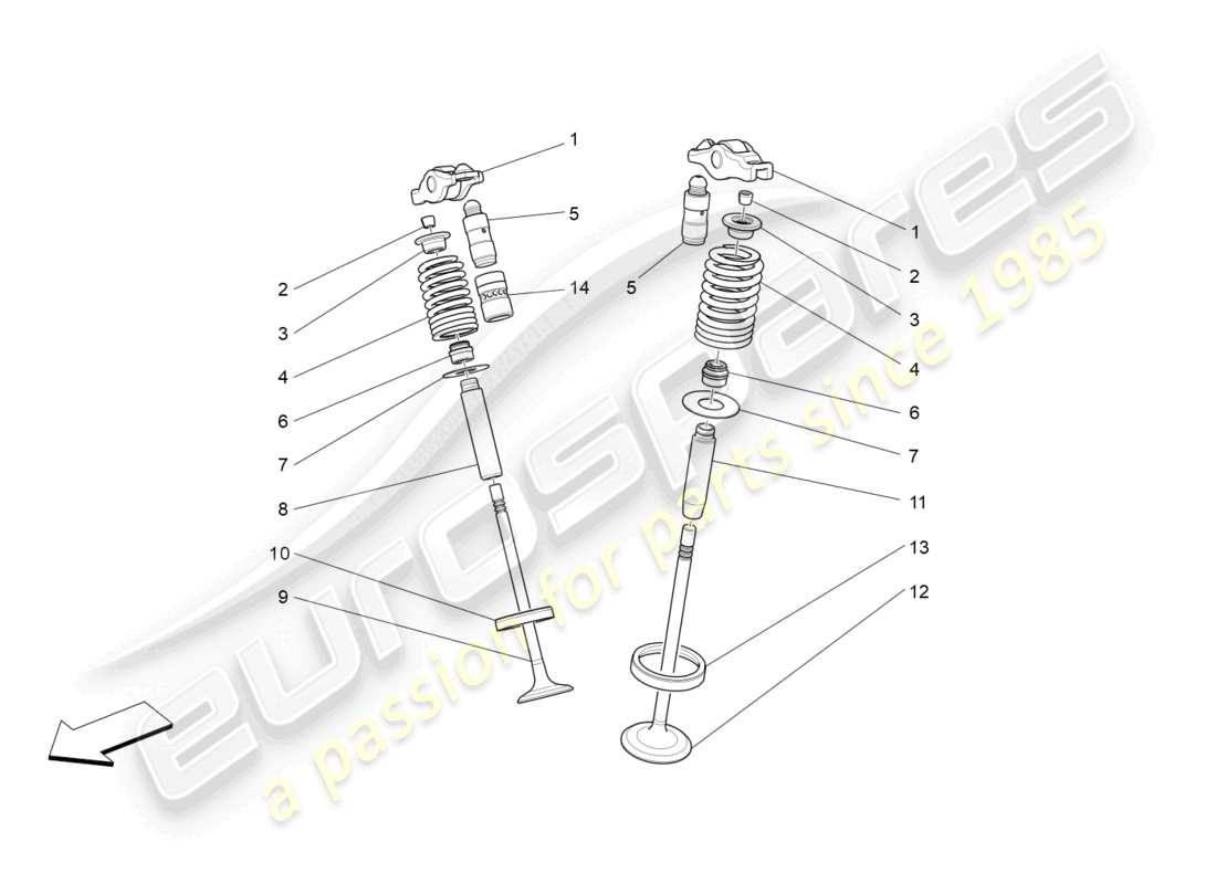 maserati levante (2019) ventile ersatzteildiagramm