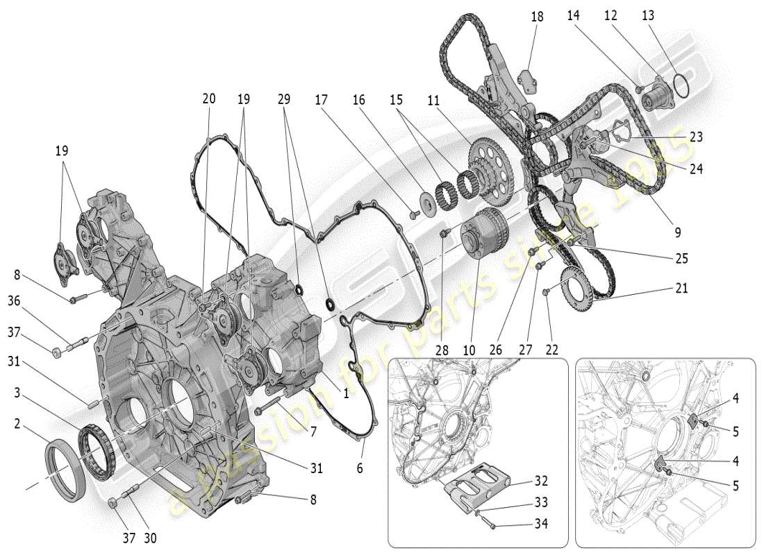 maserati mc20 (2024) zeitliche koordinierung teilediagramm