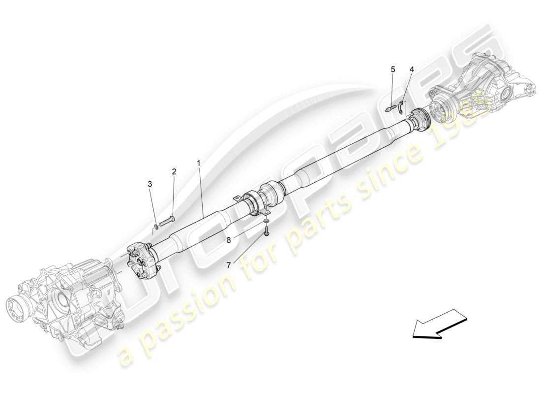 maserati levante (2018) getriebewelle teilediagramm