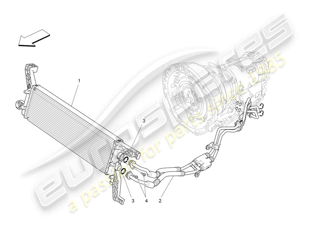 maserati levante (2018) schmierung und getriebeölkühlung teilediagramm