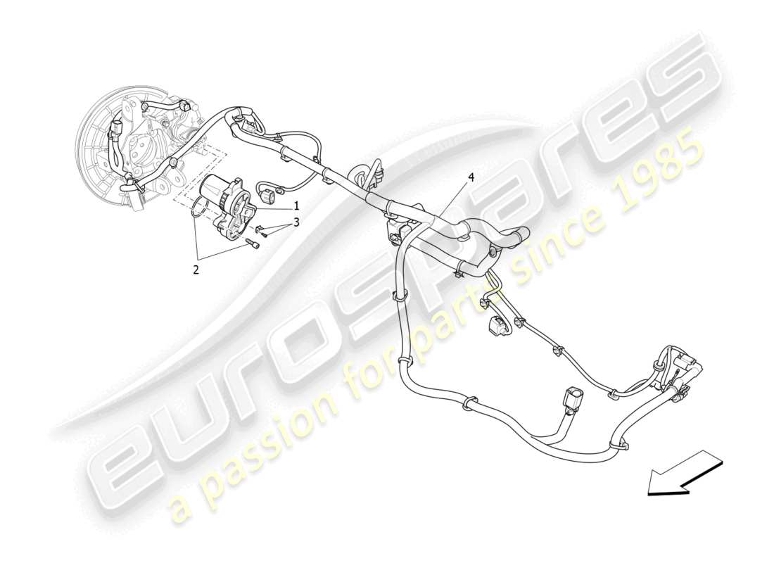 maserati levante (2018) parkbremse ersatzteildiagramm
