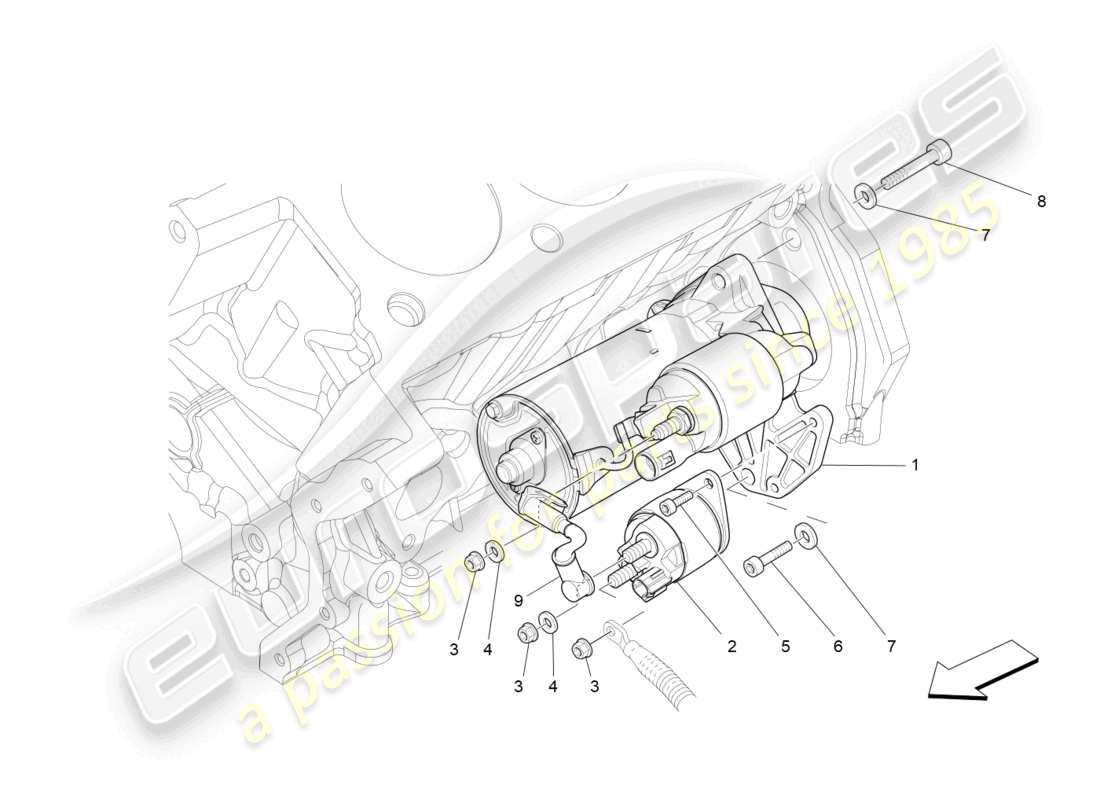 ein Teilediagramm aus dem Maserati Ghibli (2015)-Teilekatalog