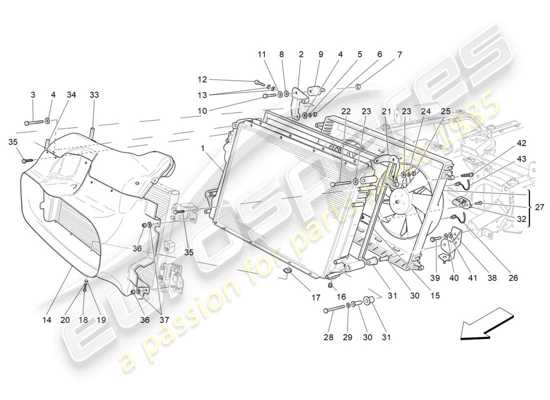 eine teilezeichnung aus dem maserati grancabrio mc (2013) teilekatalog