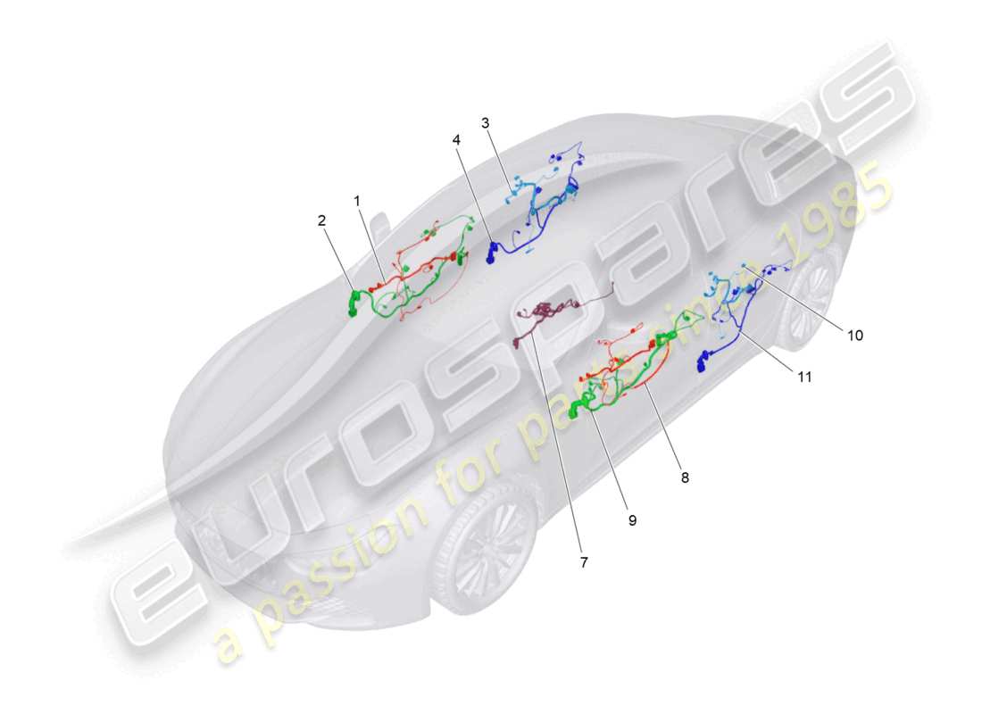 maserati ghibli (2018) hauptverkabelung teilediagramm