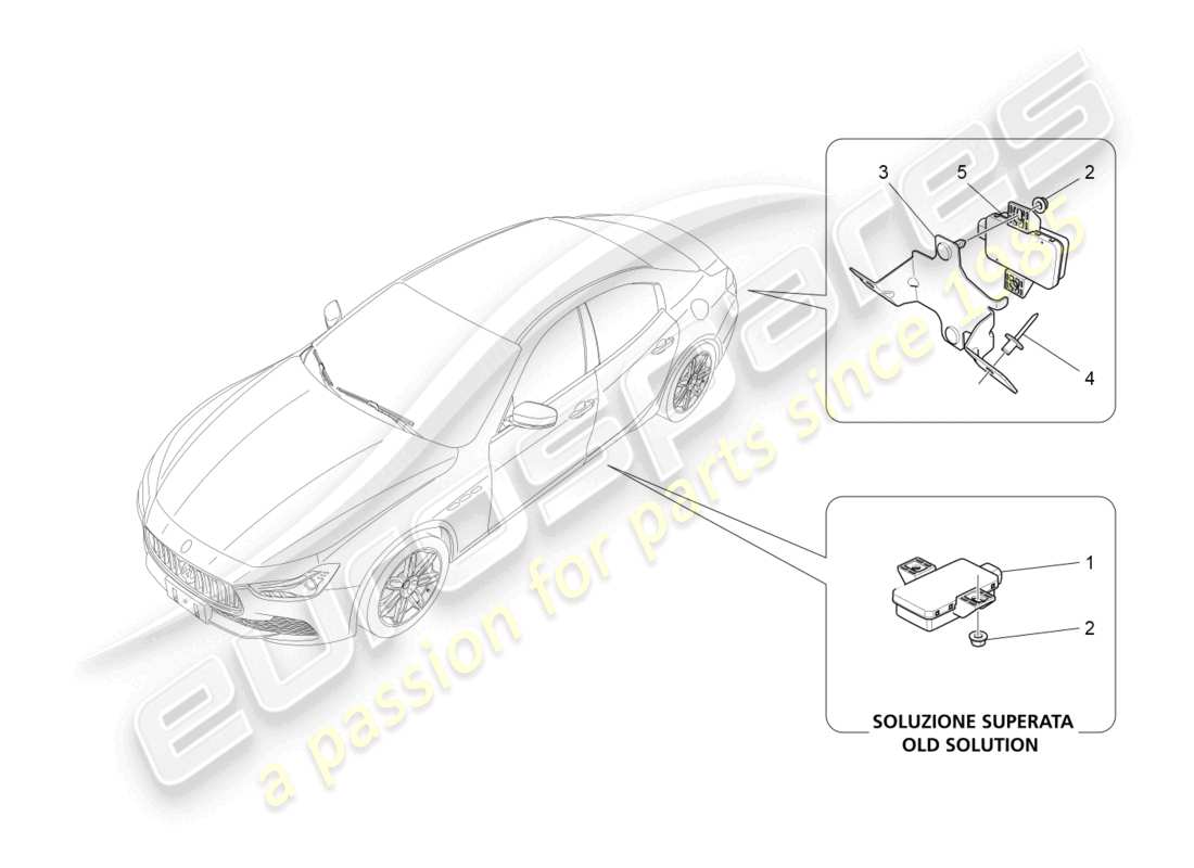 maserati ghibli (2018) reifendrucküberwachungssystem teilediagramm