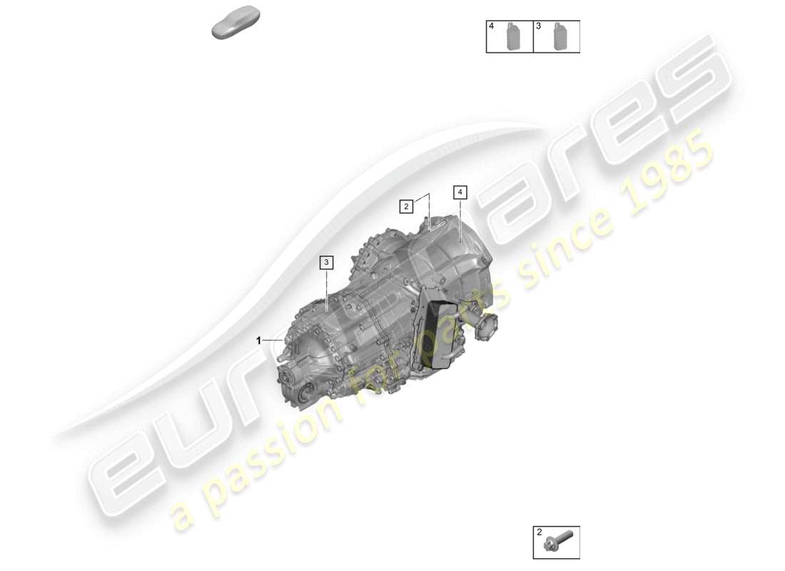 porsche 2021 (992-1 turbo / s) 8-speed doppelkupplungsgetriebe - pdk - getriebeöl ersatzteildiagramm