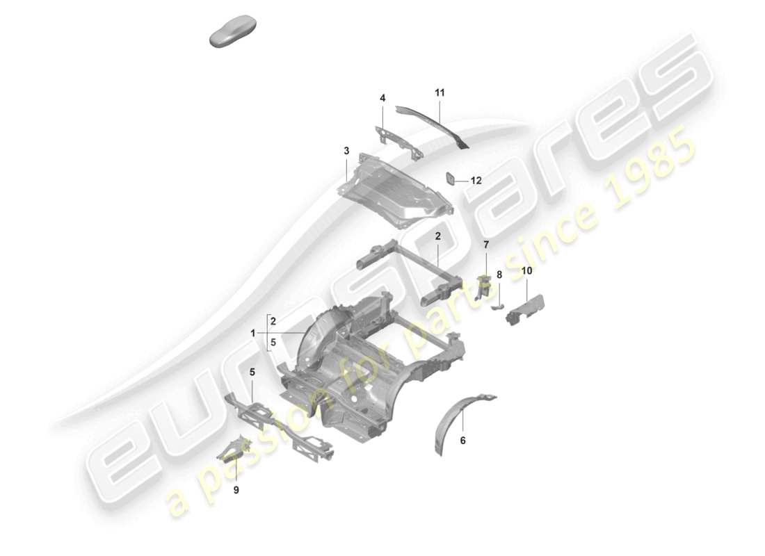 porsche 2024 (992-2 gt3/rs/st) hinteres ende teilediagramm