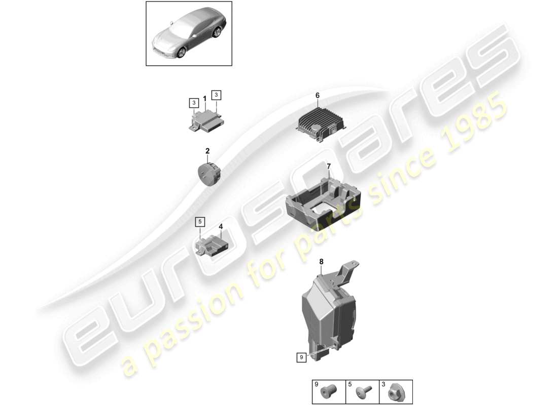 porsche 2021 (panamera 971-1) steuergerät zur motorgeräuscherzeugung geräuschgenerator teilediagramm