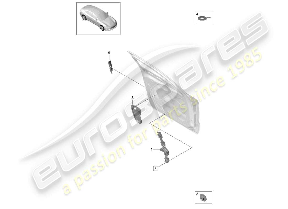 porsche 2021 (panamera 971-1) fensterheber vordertür teilediagramm