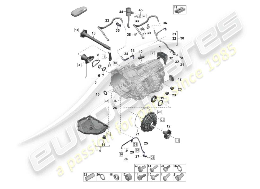 porsche 2024 (992-2 gt3/rs/st) 7-speed doppelkupplungsgetriebe - pdk - einzelteile ersatzteilliste