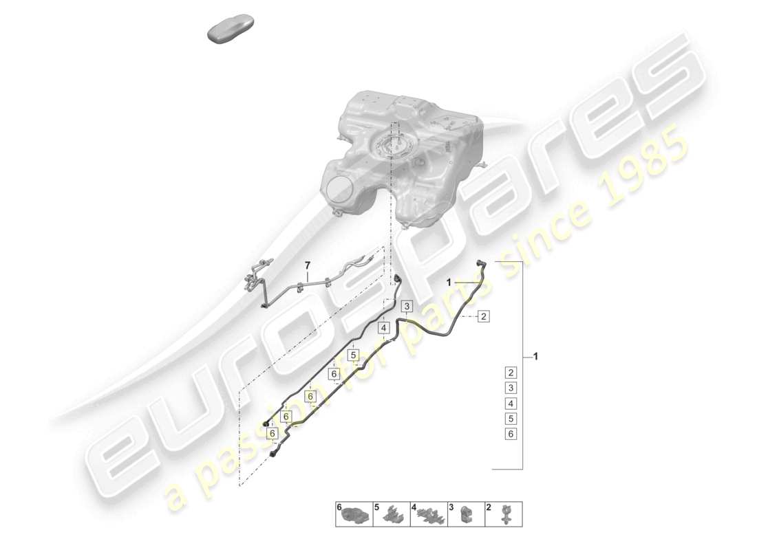 porsche 2024 (992-2 gt3/rs/st) kraftstoffleitung vorne ersatzteildiagramm