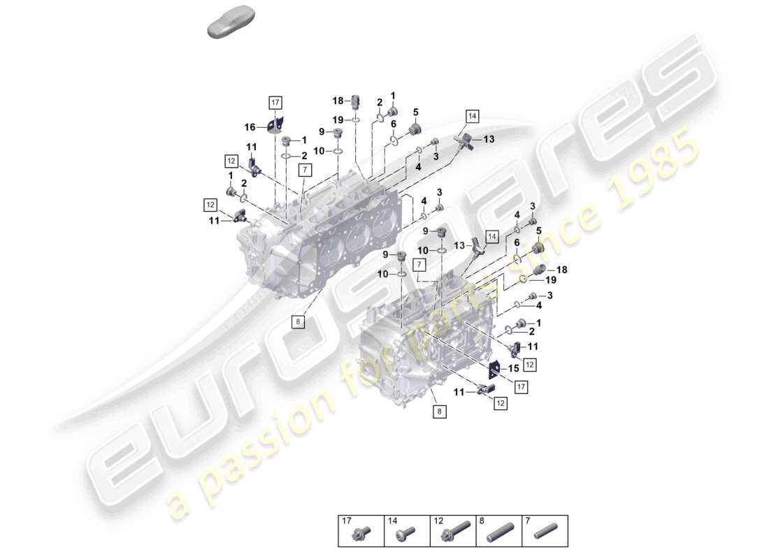 porsche 2021 (992-1 gt3/rs/st) zylinderkopf einzelteile verschlussstopfen sensoren teilediagramm