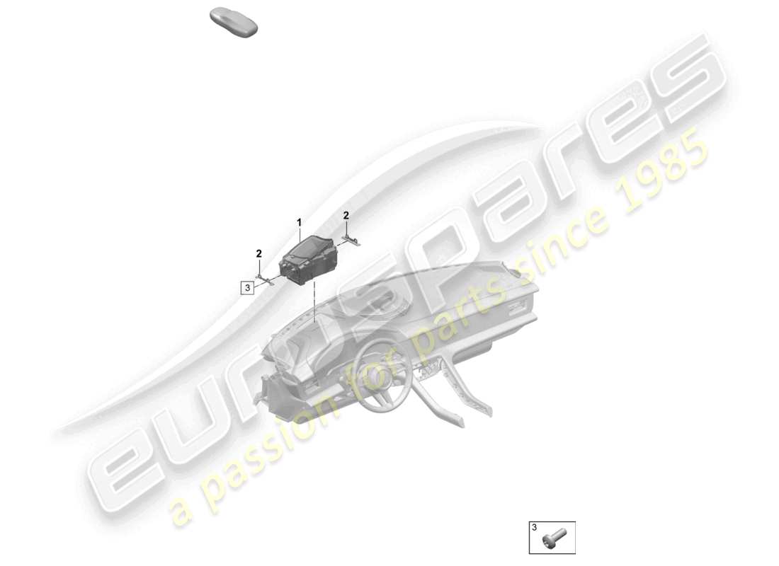 porsche 2026 (taycan 9j1-2) teilediagramm für head-up-display