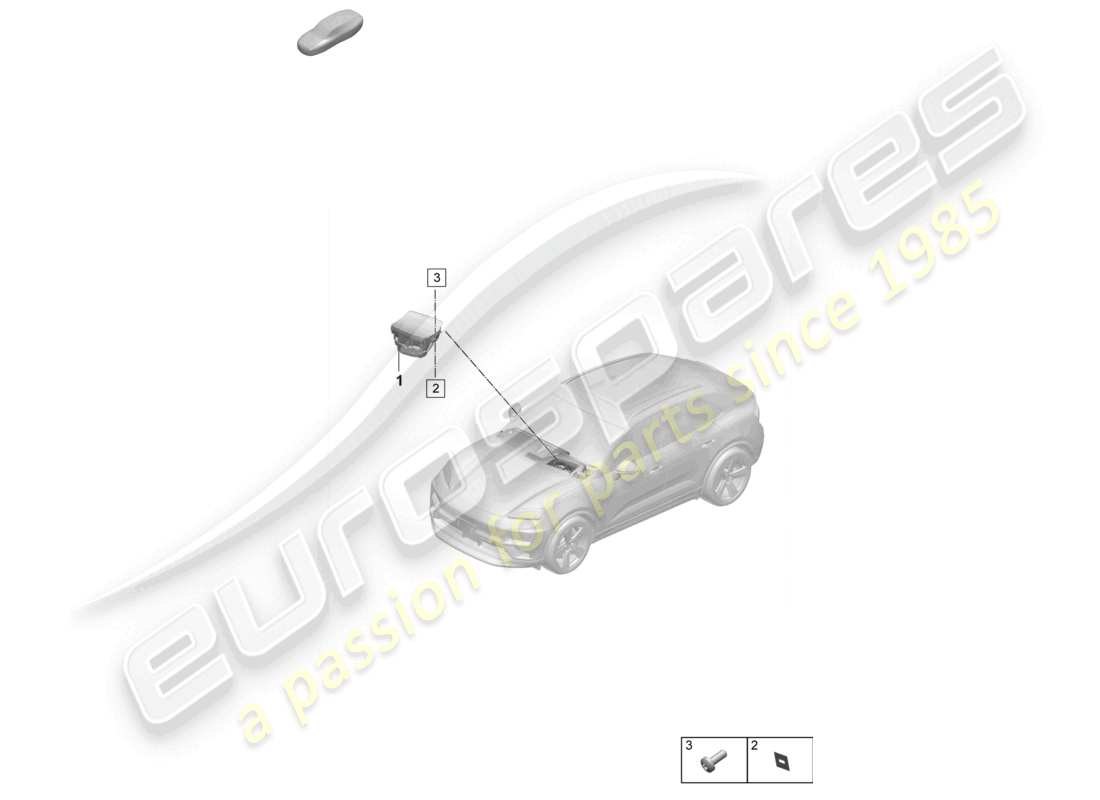 porsche 2025 (macan-e) head-up anzeige teilediagramm