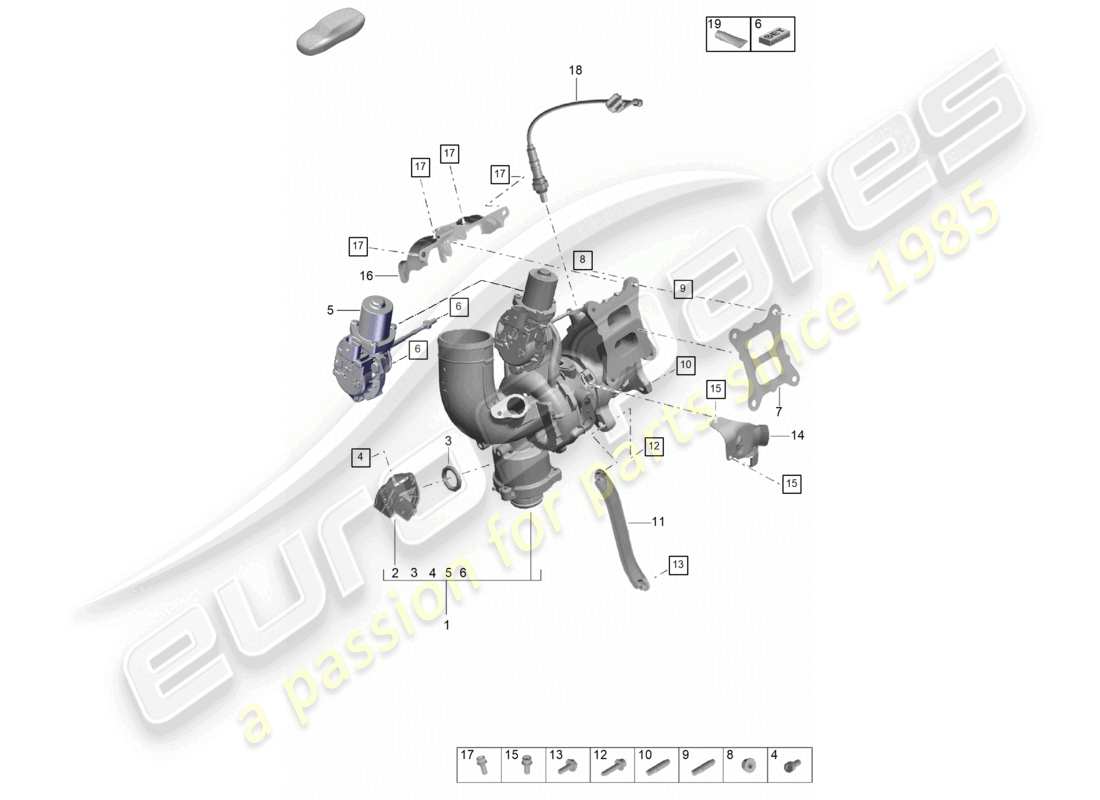 porsche 2021 (macan) abgasturbolader lambdasonde teilediagramm