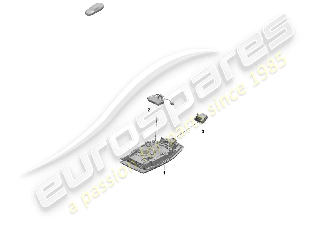 porsche 2025 (macan-e) dachkonsole teilediagramm