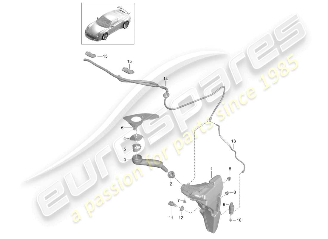 porsche 2021 (991-2 r/gt3/rs) scheibe teilediagramm