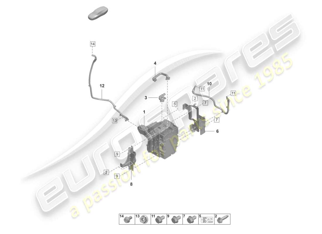 porsche 2021 (panamera 971-2) leistungs- und steuerelektronik - für elektroantriebe teilediagramm