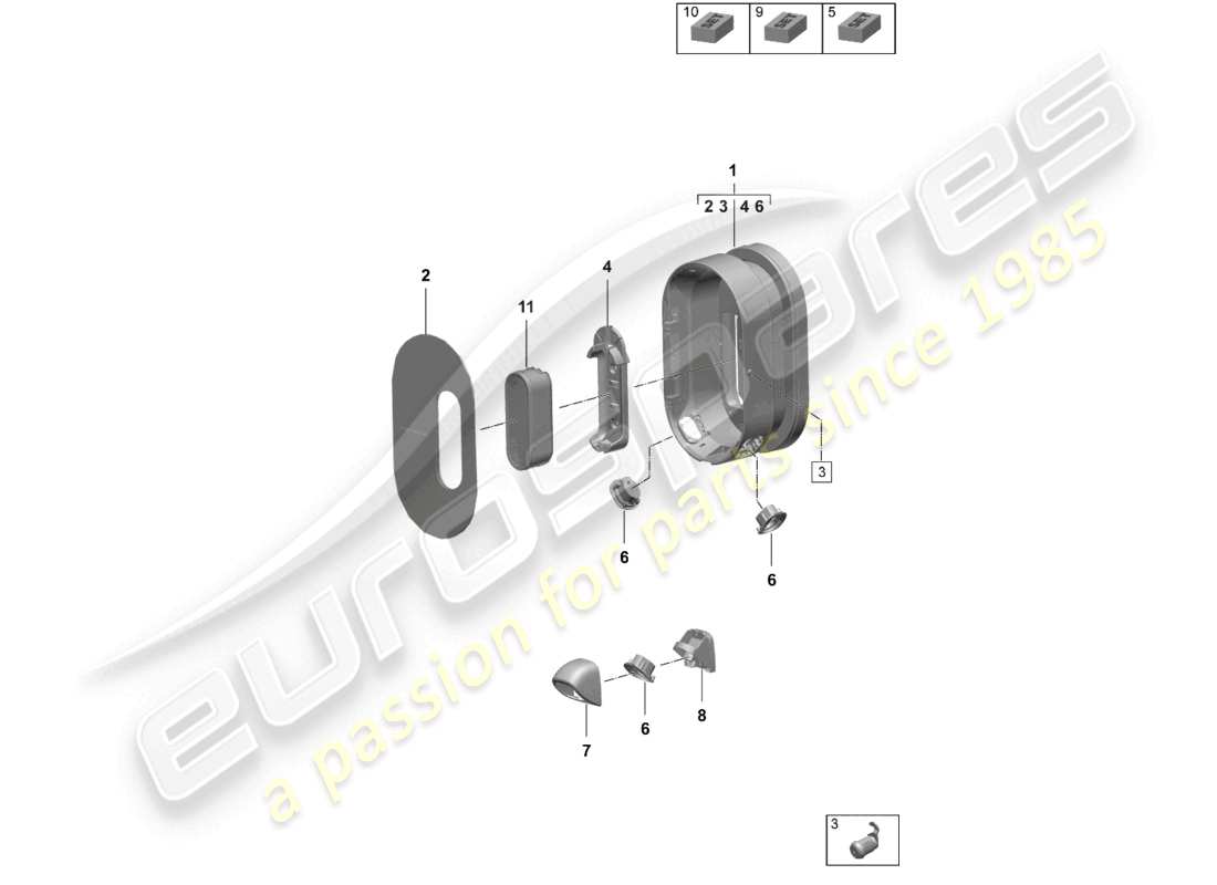 porsche 2025 (taycan 9j1-2) ladestation teilediagramm