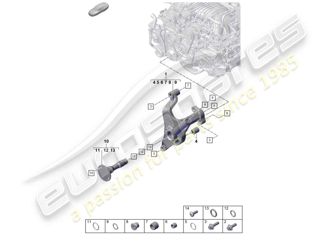 porsche 2023 (992-1 gt3/rs/st) kurbelwellenmotor (öldruck/schmierung) teilediagramm