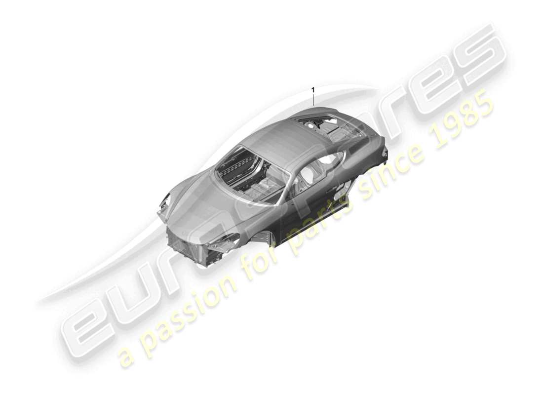 porsche 2021 (718 cayman gt4) karosserie - teilediagramm