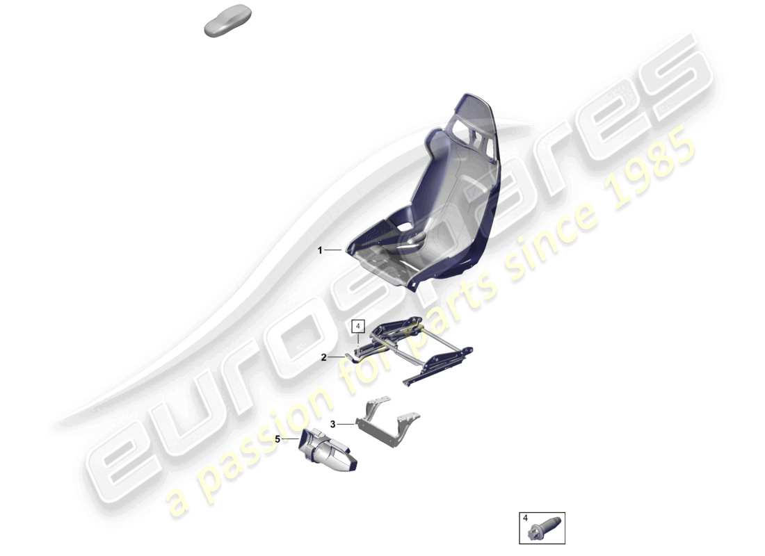 porsche 2021 (992-1 gt3/rs/st) schalensitz sitzschale teilediagramm