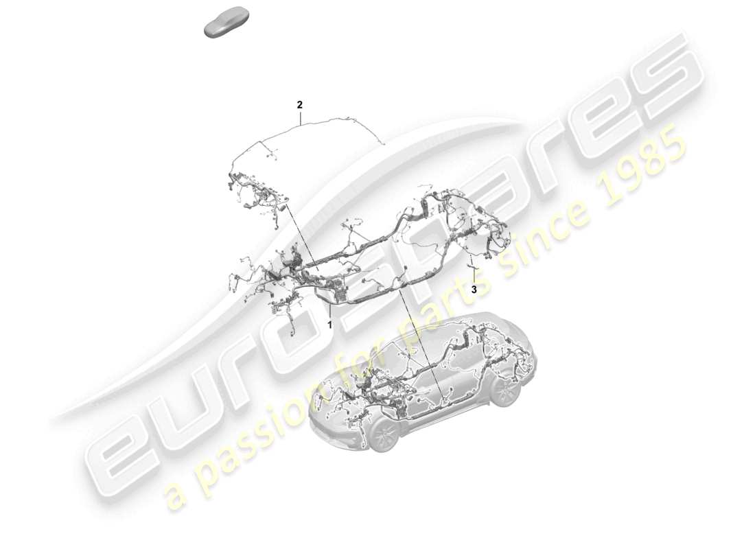 porsche 2025 (taycan 9j1-2) kabelsatz armaturenbrett fahrgastraum ersatzteilliste