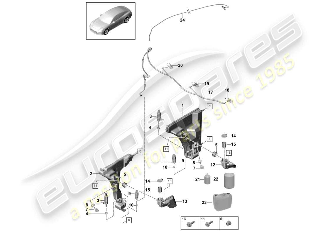 porsche 2021 (panamera 971-1) scheibe teilediagramm