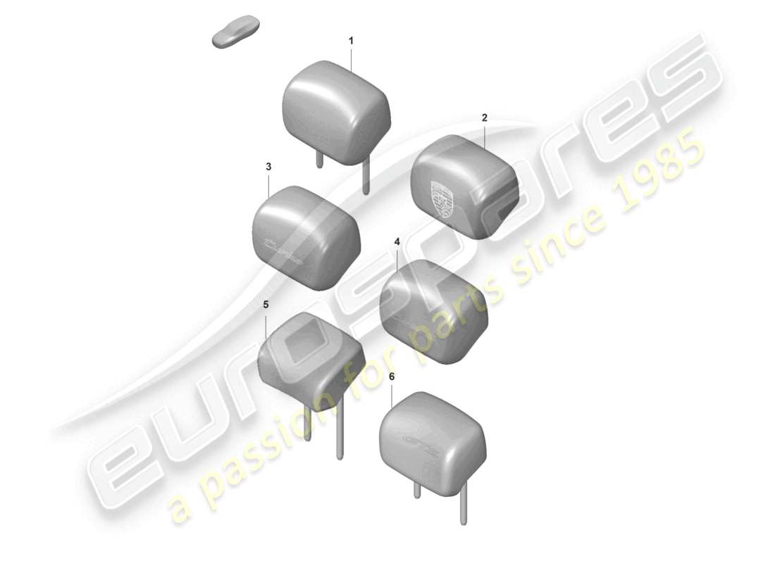 porsche 2022 (taycan 9j1-1) kopfstützen-ersatzteildiagramm