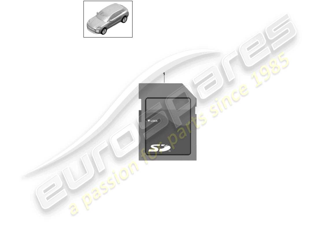 porsche 2021 (macan) sd-speicherkarte zur aktualisierung der navigationsdaten ersatzteilzeichnung