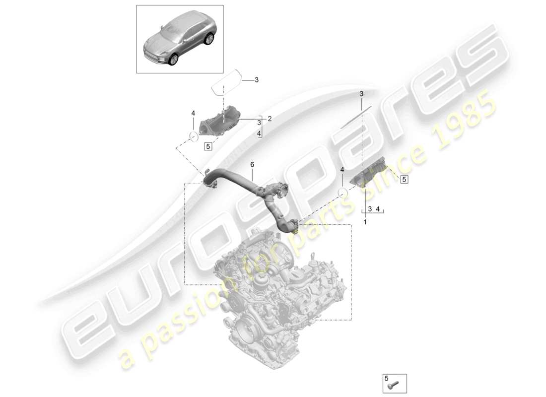 porsche 2021 (macan) ansaugluftverteiler teilediagramm