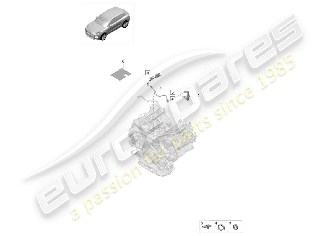 porsche 2021 (macan) entlüftungsleitung kraftstofftank teilediagramm