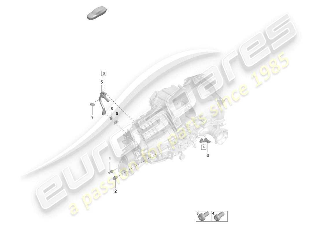 porsche 2022 (992-1 gt3/rs/st) teilediagramm für sensoren für schaltgetriebe
