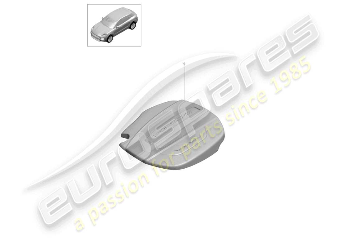 porsche 2021 (macan) motorabdeckung motorraum teilediagramm
