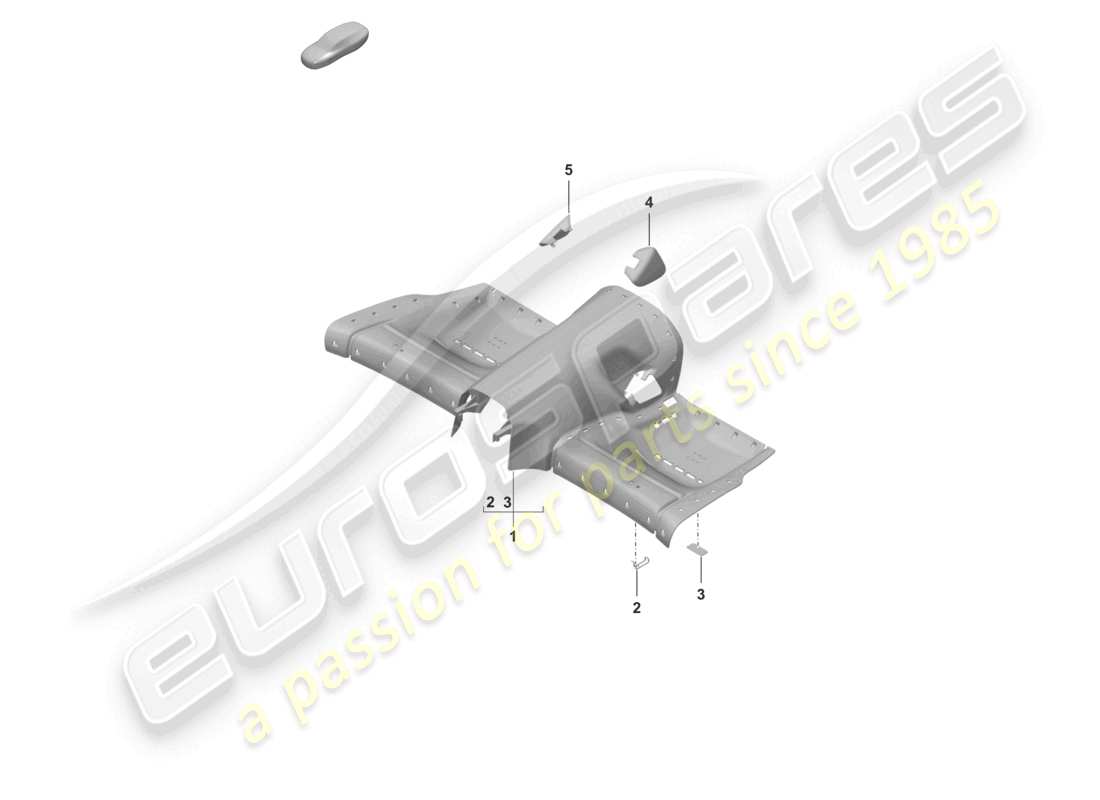 porsche 2022 (992-1 turbo / s) sitzrahmen teilediagramm