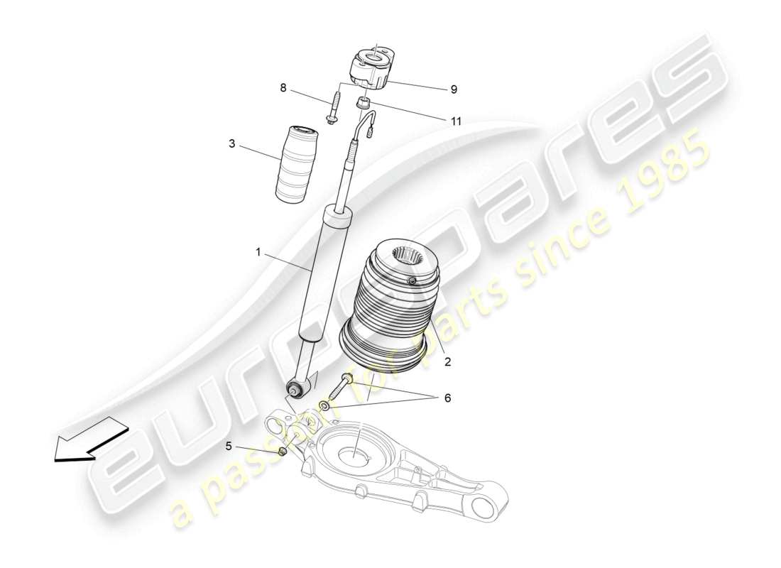 maserati levante trofeo (2020) hintere stossdämpfergeräte teilediagramm