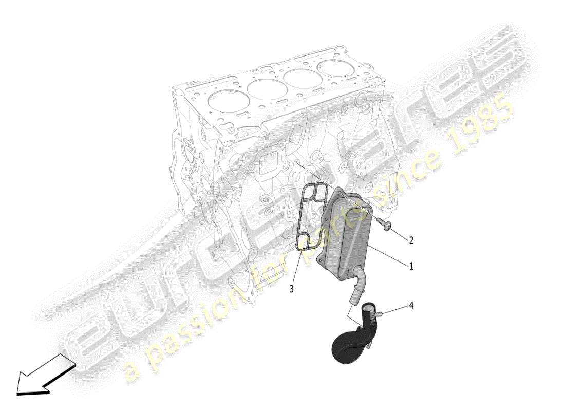 maserati grecale modena (2023) wärmetauscher teilediagramm