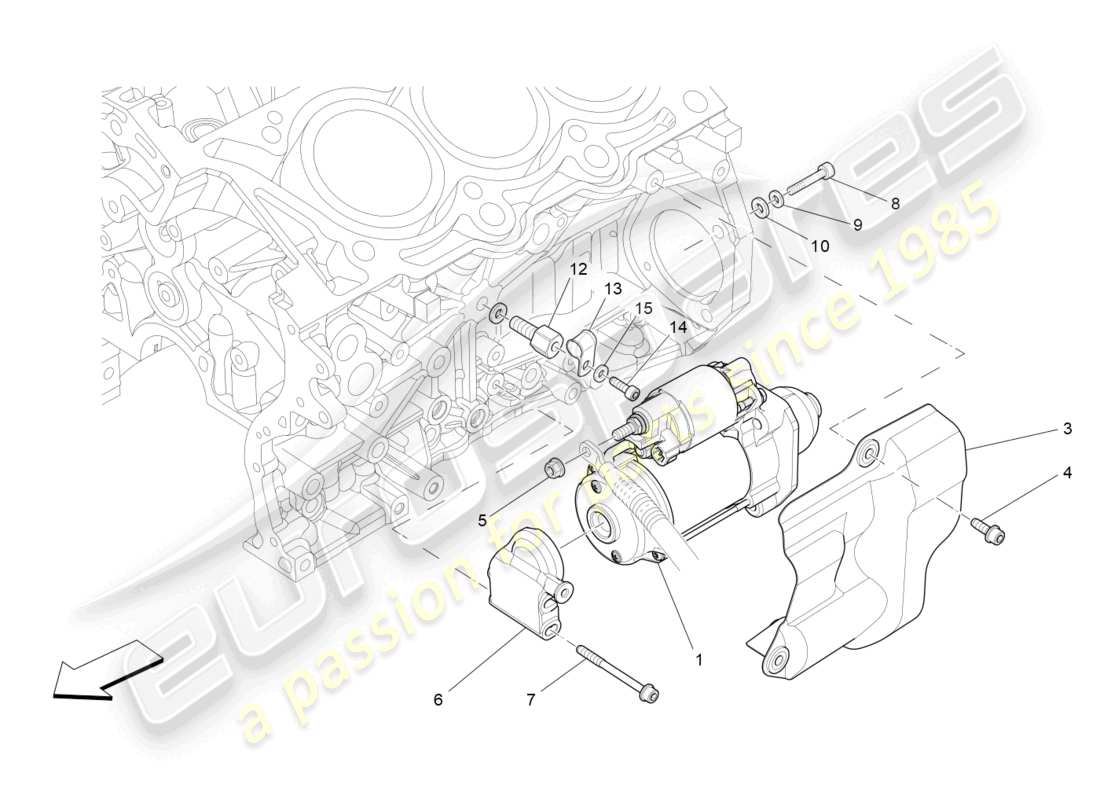 maserati ghibli fragment (2022) elektronische steuerung: motorzündung teilediagramm